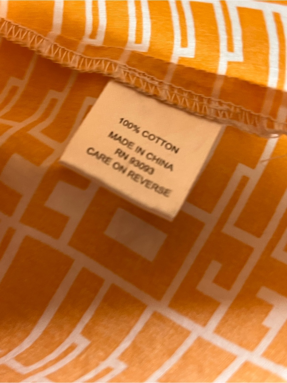 🏁🏁🏁BOGOHO🏁🏁🏁Tyler Boe Orange and White Geometric Button-Up Shirt-12 - Picture 6 of 7
